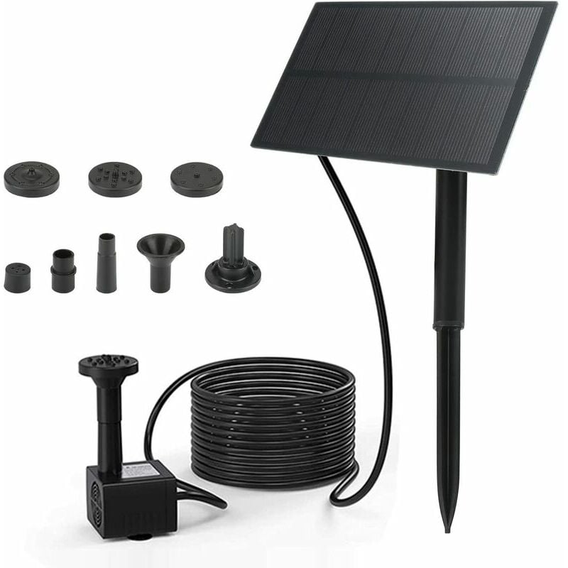Arnusa Kit Pompe Fontaine 800 L/H Avec Spot LED Blanc Chaud - Fontaine Bassin Et Jardin