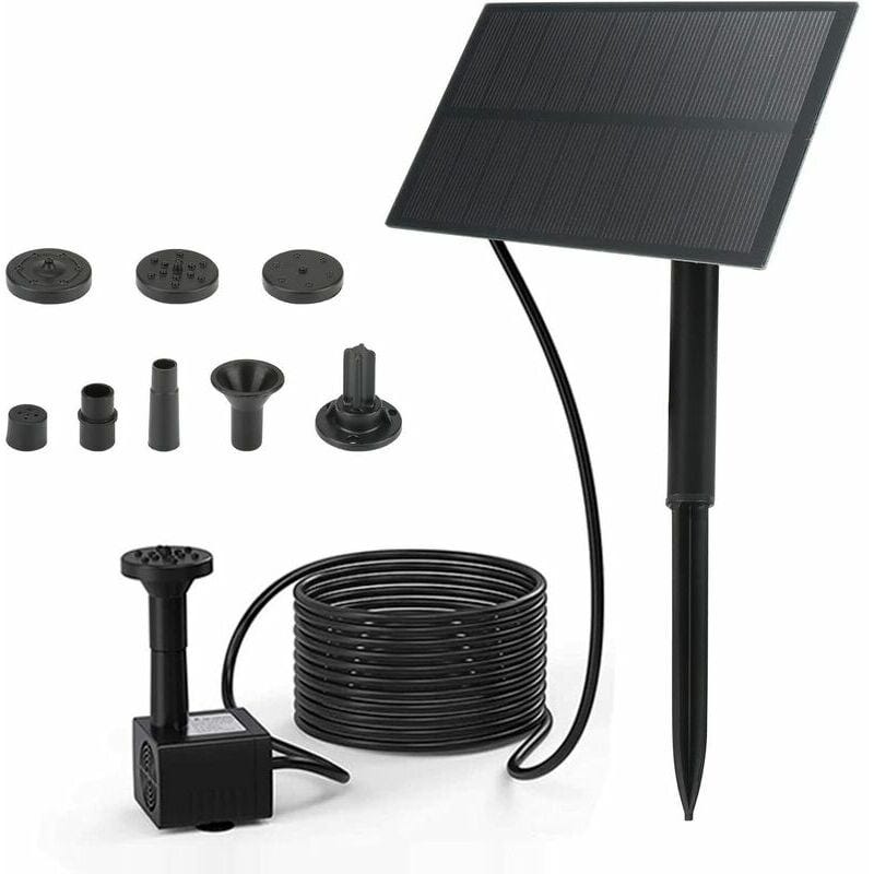 Arnusa Kit Pompe Fontaine 800 L/H Avec Spot LED Blanc Chaud - Fontaine Bassin Et Jardin