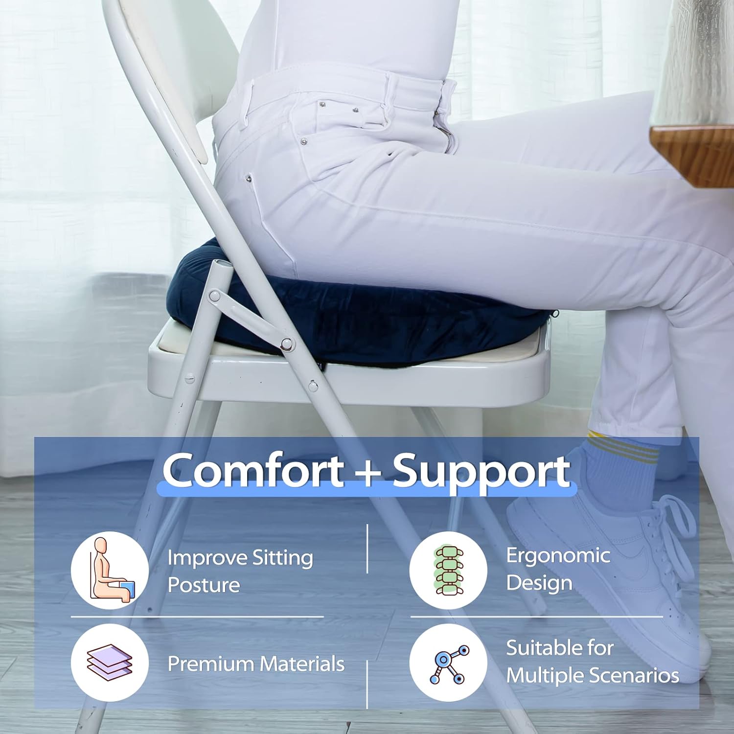 Cuscino ciambella ortopedico anello memory foam per sollievo dalle emorroidi cuscino per coccige per dolore post natale per sedia rotelle sedile auto | Leroy Merlin
