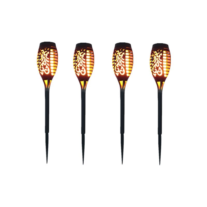 Lampa solarna 12 LED 54cm Dekoracja ogrodowa zewnętrzna z migoczącym światłem - 4 sztuki