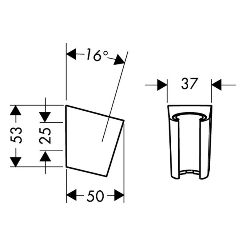 Support douchette mural HANSGROHE Porter'S Chromé - 3