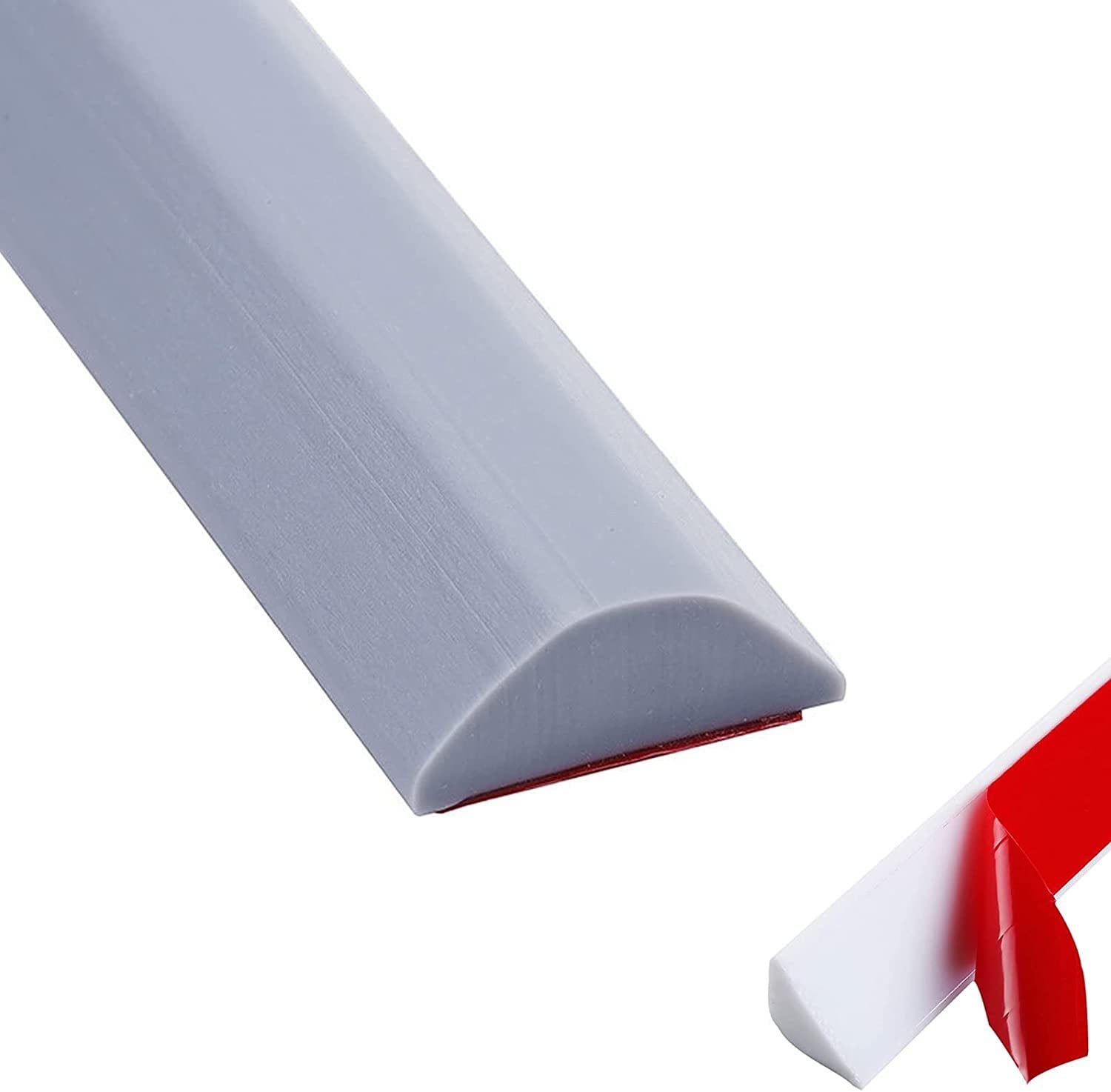 200cm Seuils de Douche, Bande imperméable Pliable de Silicone, Joint Etancheite Douche, Joint De Douche Pour Paroi en Verre, Seuil de Douche en Silicone pour Plancher de Douche (Blanc 3 * 1.5cm