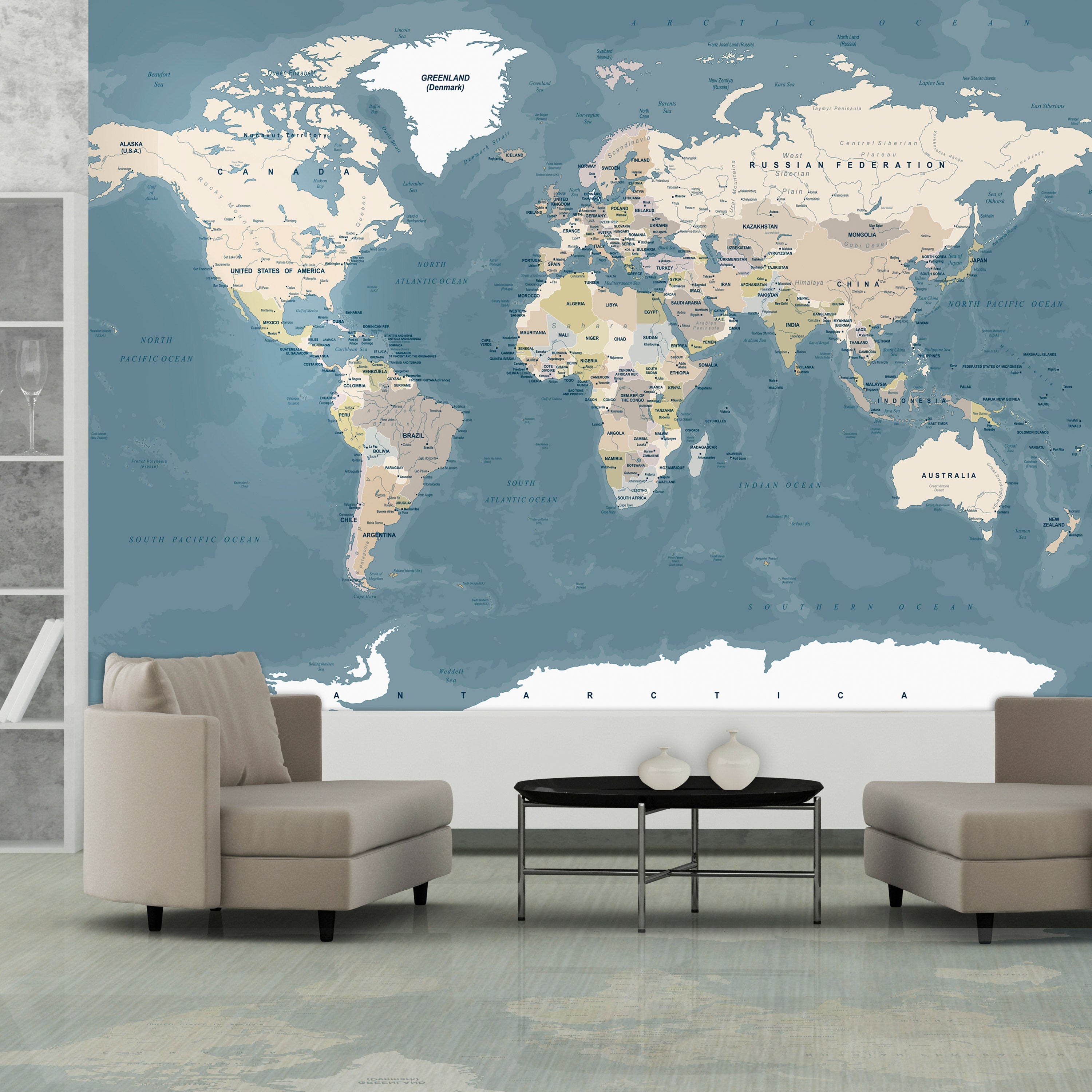 Papier Peint Industriel Carte Du Monde