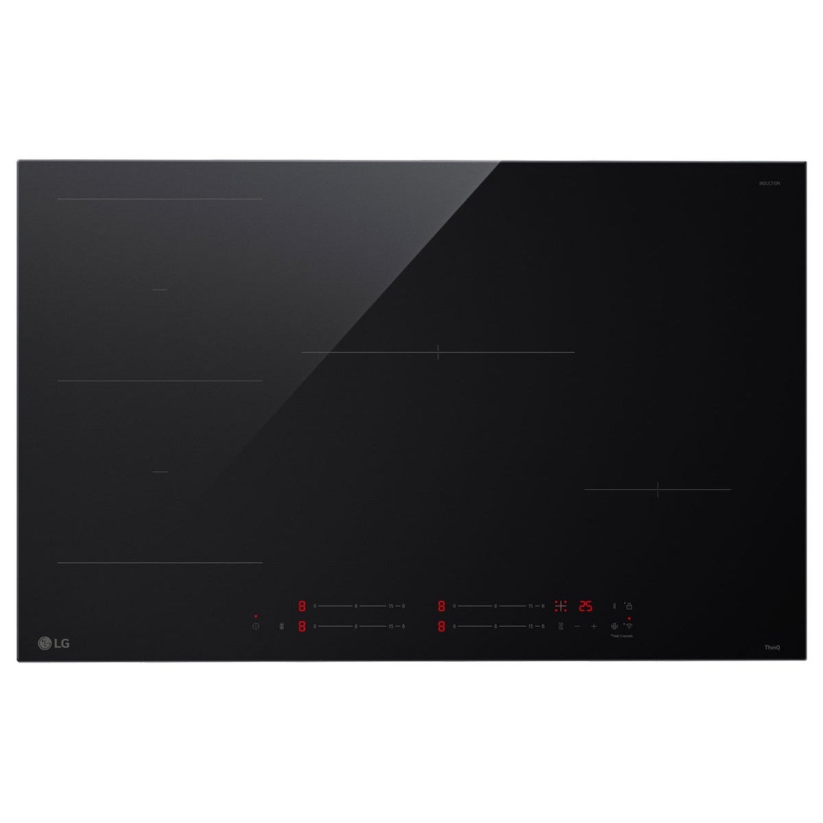 Lg Placa De Indución 80Cm Flex + 2 Zonas, Negro , Leroy Merlin