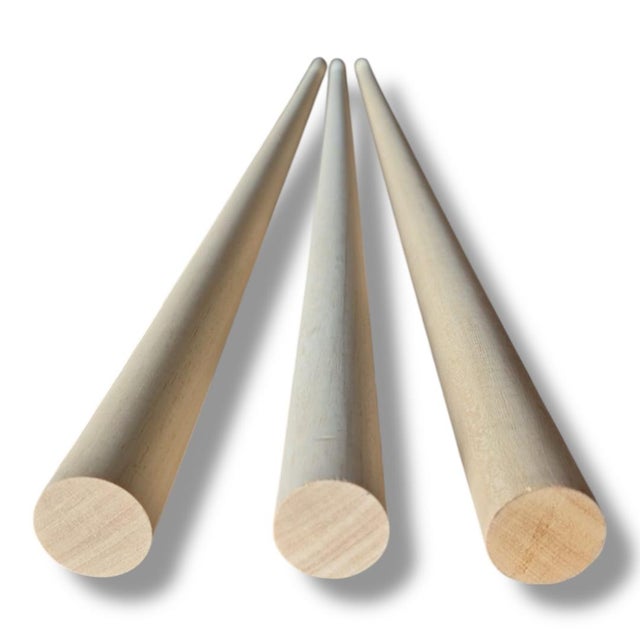 Lot de 3 rampes rondes en bois 5x210 cm