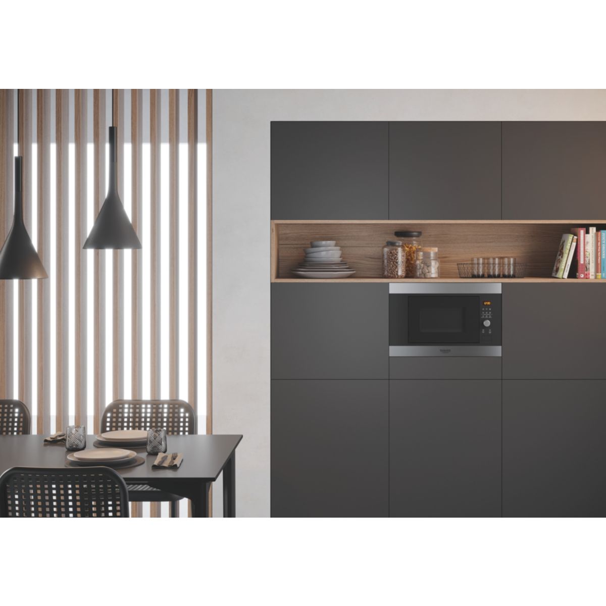 Micro ondes grill encastrable HOTPOINT MF20GIX - 4