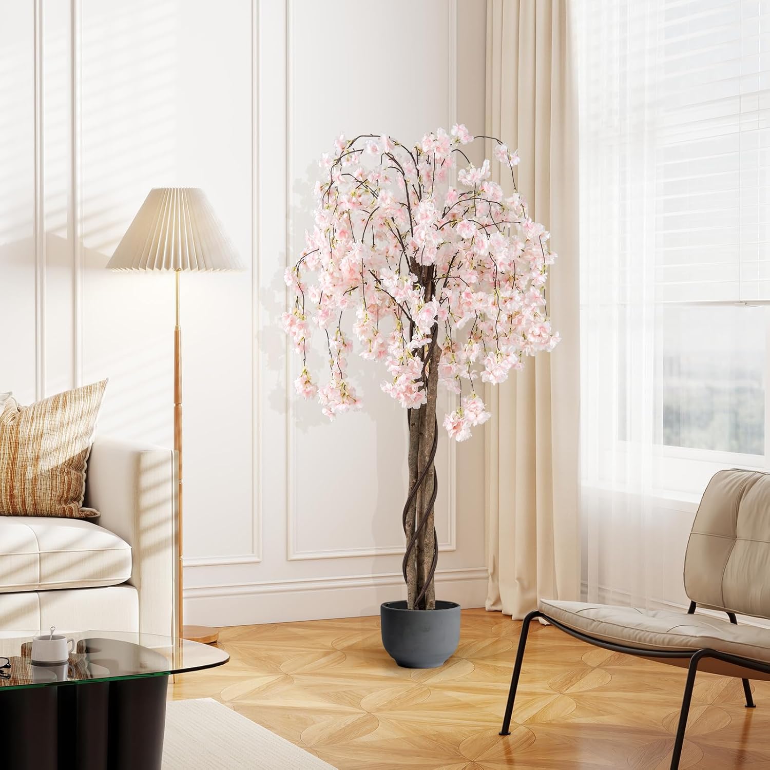 Cerisier artificiel : fleur avec pot pour la décoration | Idéco jardin