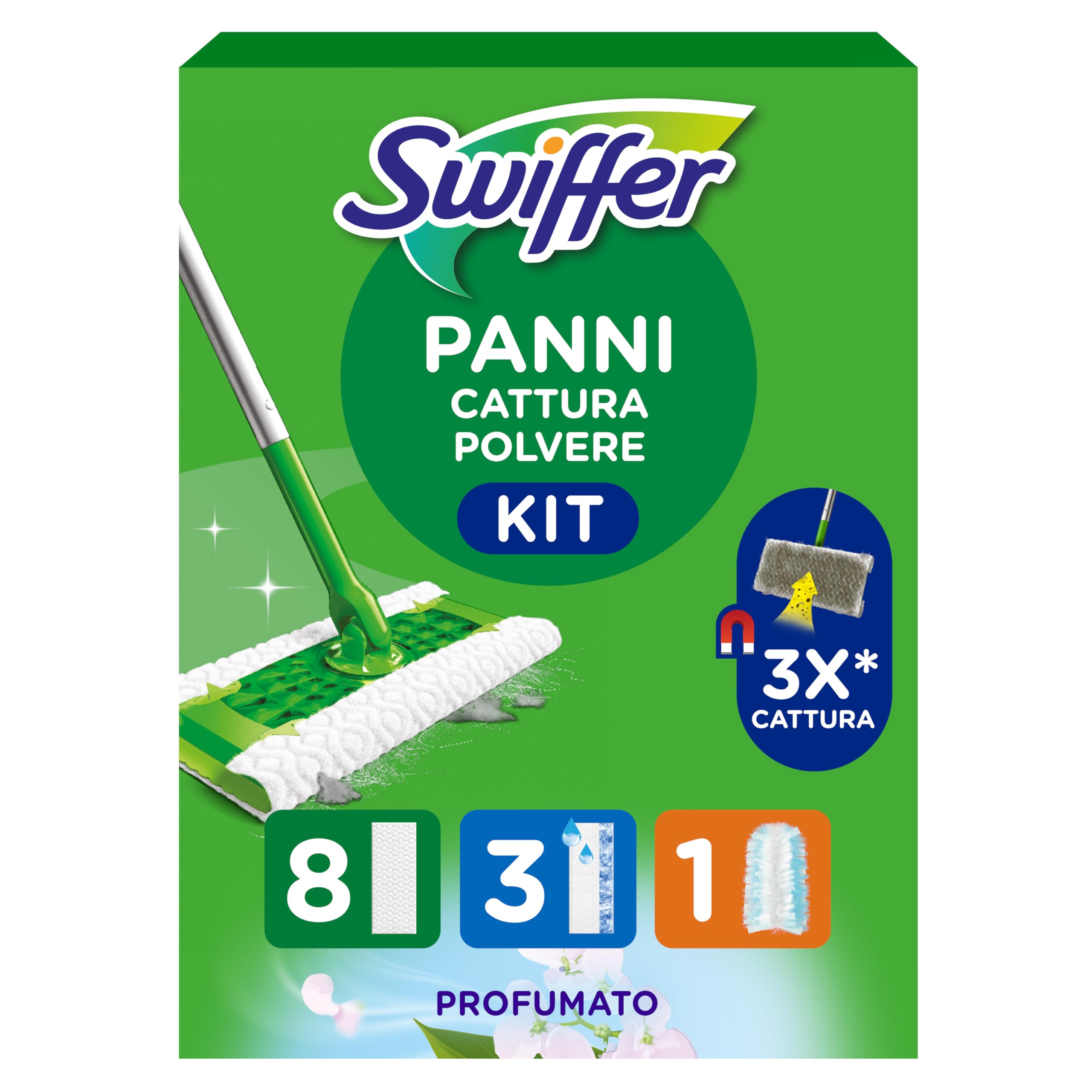 KEEPOW 8 Panni Per La Pulizia In Microfibra - Set Multiuso Per Pavimenti E Superfici, Lavabili E Riutilizzabili
