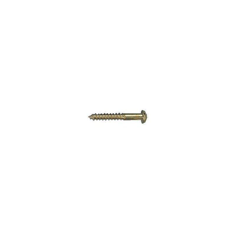 Vis Def Vis à bois tête ronde fendue laiton, diamètre 4 mm, longueur 20 mm ...