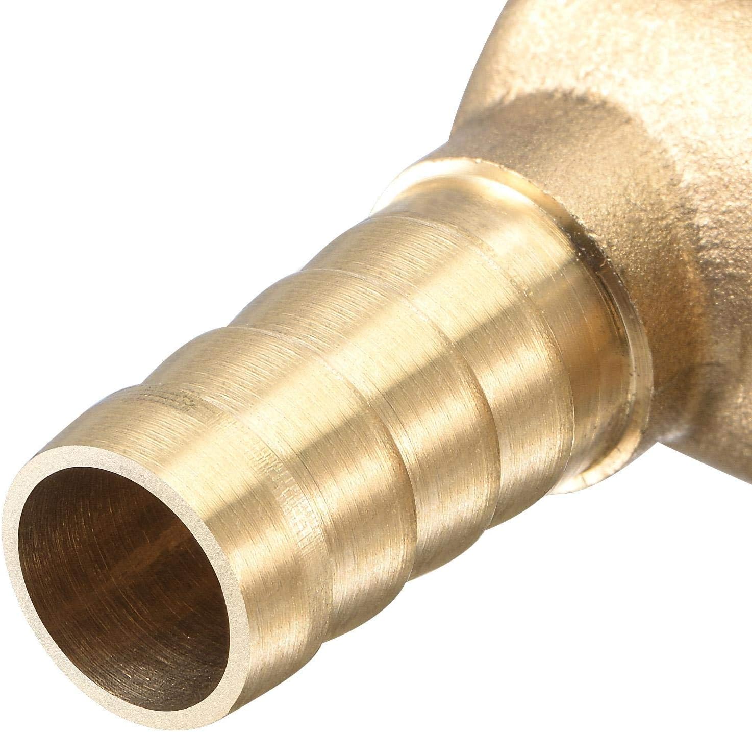 Złącze węża mosiężnego 10 mm, kolanko x złącze żeńskie G1/2 z nakrętką obrotową do wody, paliwa i powietrza (opakowanie 2 szt.) - 5