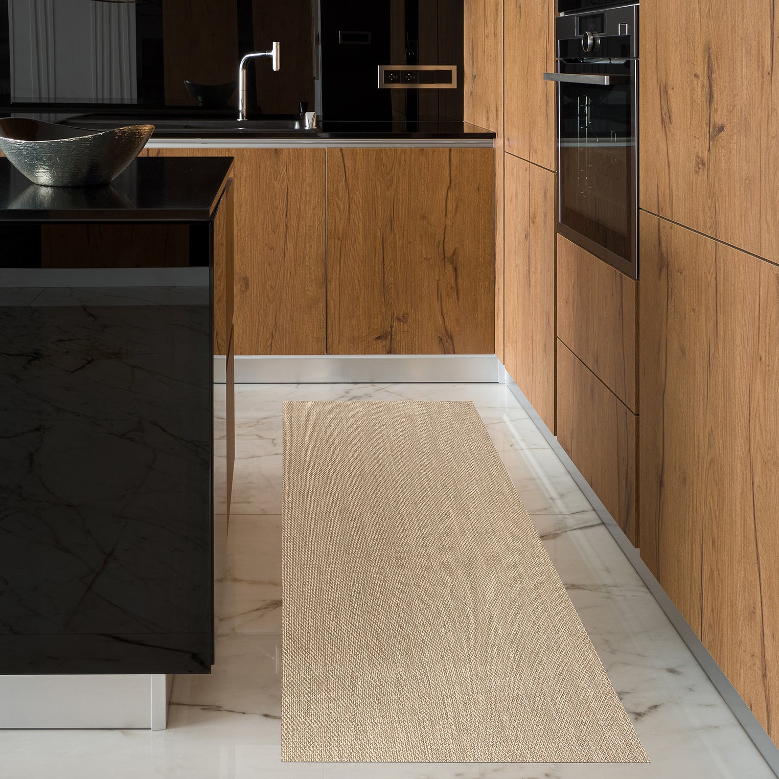 Tapete de vinil Premium de Alta Gama, Tapete de quarto Lavável antiderrapante e resistente Deblon Marrom Liso 160x230 cm - 6