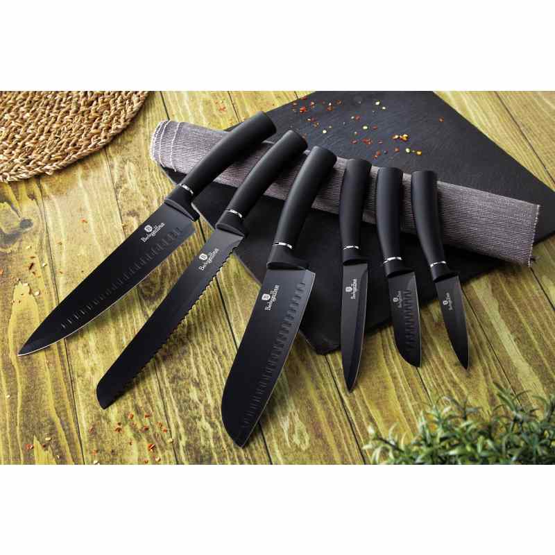 Juego de cuchillos con superficie antibacteriana 6 piezas Colección Royal Black - 2