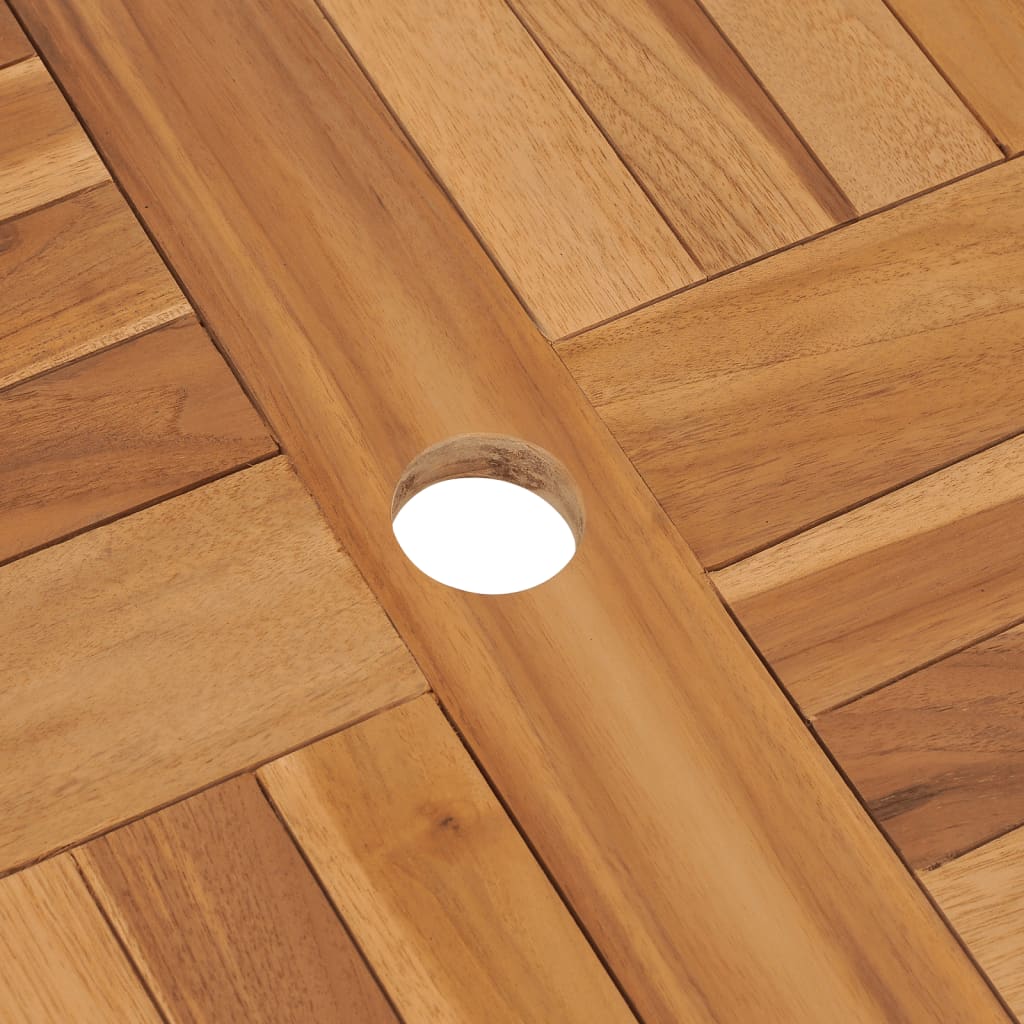 Table pliable de jardin 85x76 cm Bois de teck solide - 8