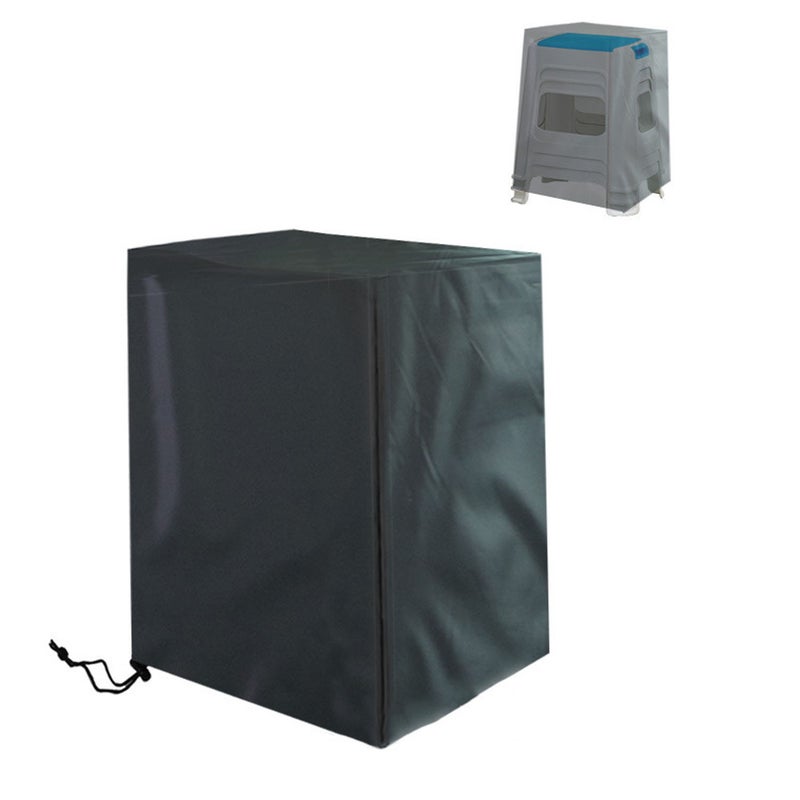 Pokrowiec na krzesło ogrodowe składany, tkanina Oxford 210D, wodoodporny, na balkon, odporny na promieniowanie UV i deszcz, 68 x 68 x 120 cm (czarny,