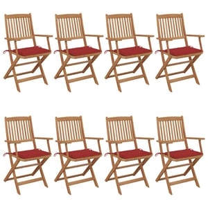 Sedie Da Terrazza - VidaXL Sedie Da Pranzo Da Esterni Con Cuscini 6 Pz Massello Di Acacia 75951719