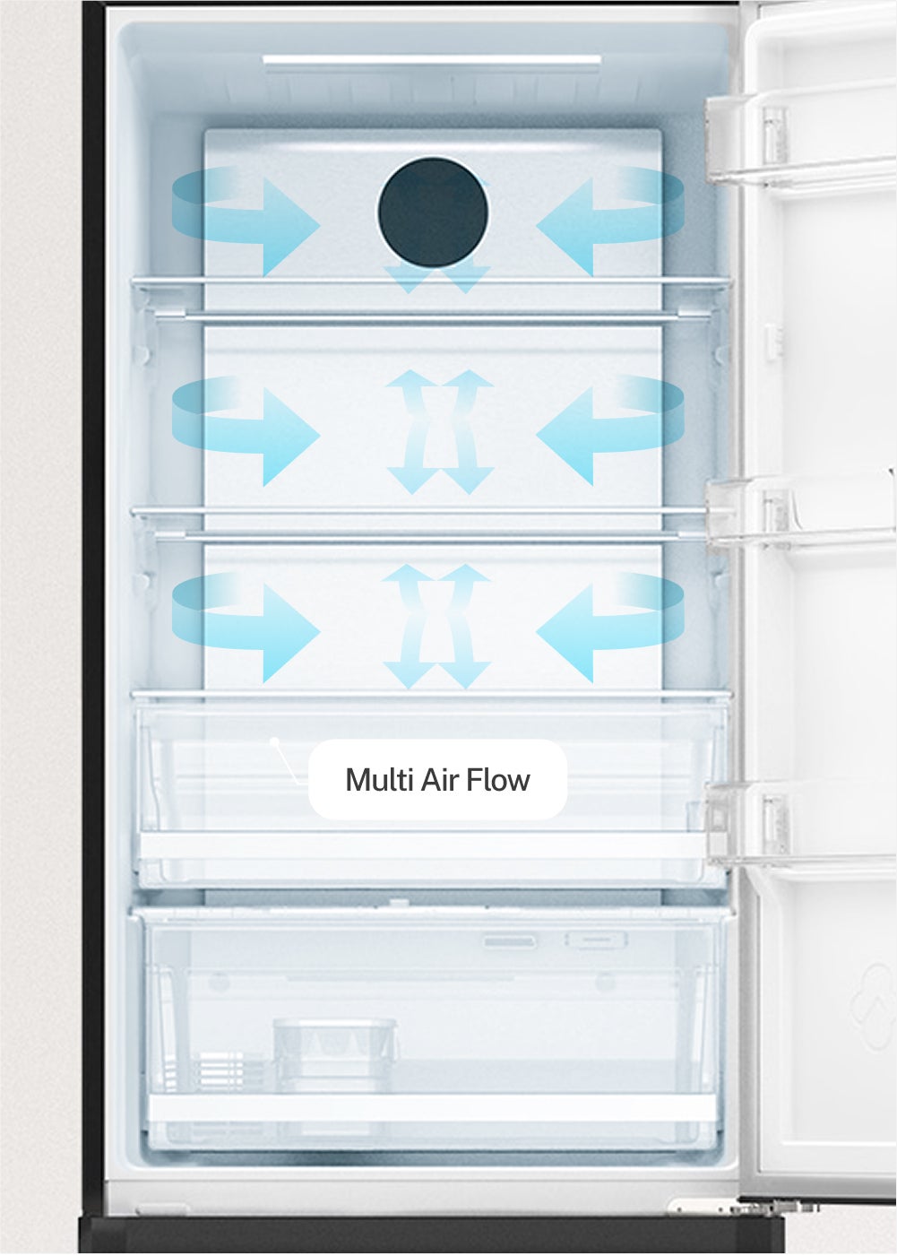 CREATE - FRIDGE STUDIO COMBI PRO 402 - Réfrigérateur-congélateur combiné 402L No Frost avec Space Pro et Care+- Sauge - 6