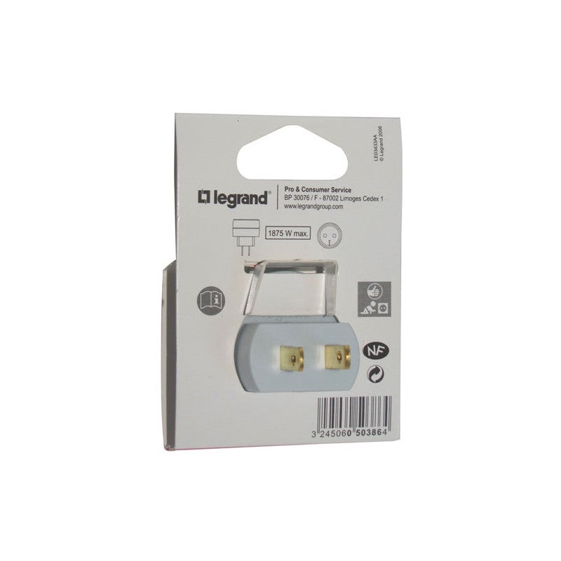 ADAPTATEUR 2P EUROPE/USA 1380W BL LEGRAND - 050386 - 2