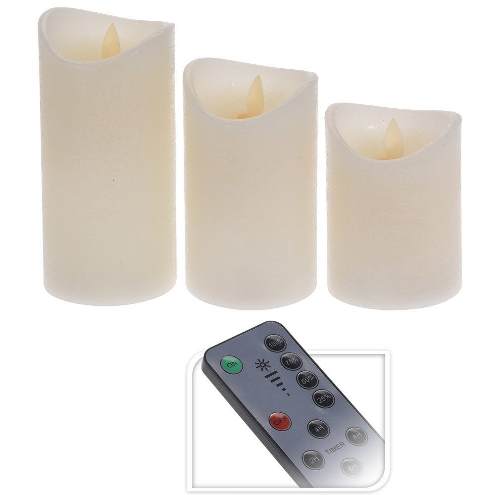 Bougie LED Cire Véritable Ember Candles Signature Blanche – Flamme Ultra-Réaliste Télécommandée Minuterie