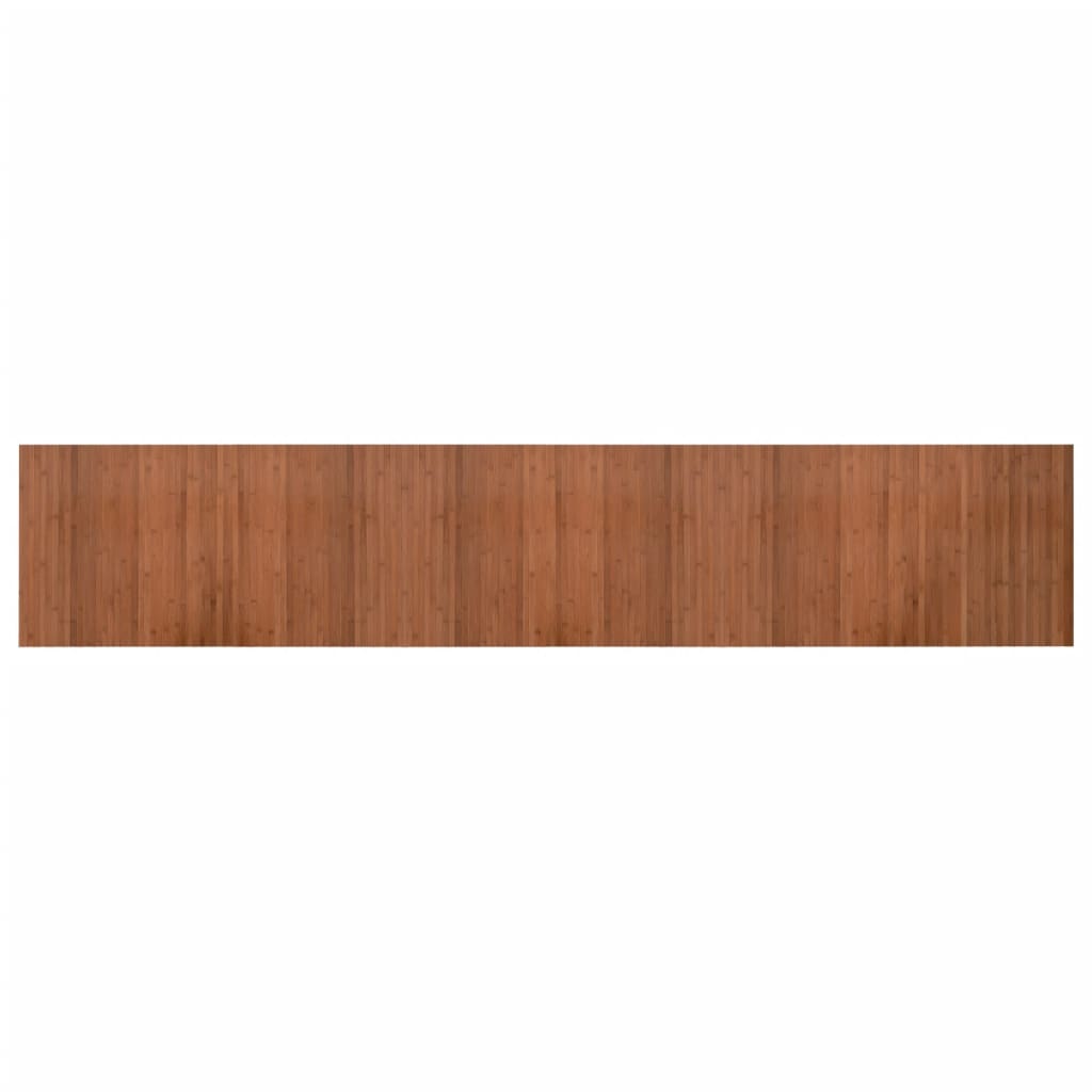 Tapis rectangulaire marron 60x300 bambou - 2