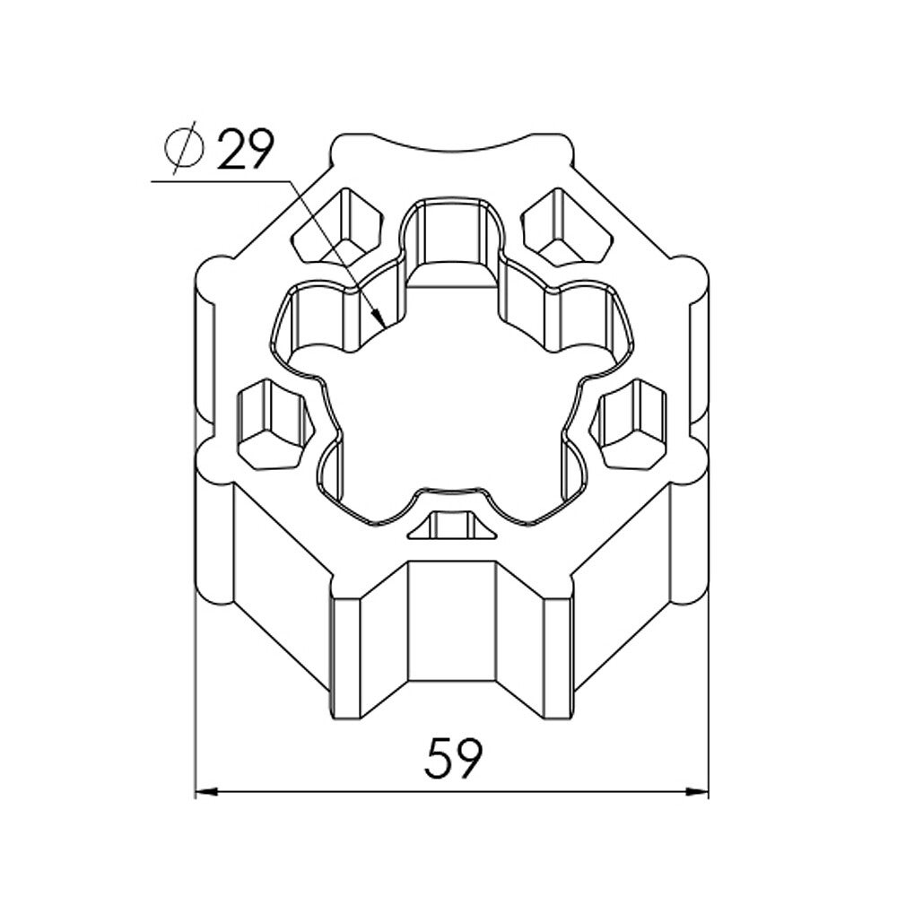 Kit adaptateur pour moteur de volet roulant radio Ø 45 mm dans tube OCTO Ø 60 mm - 2