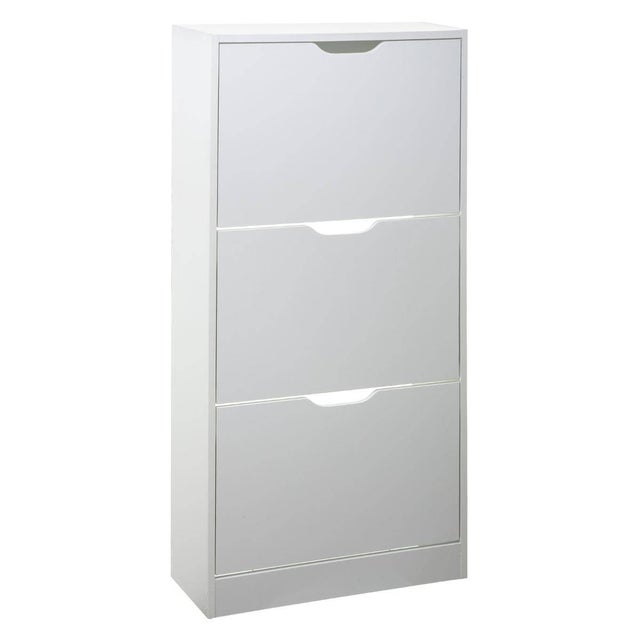 Sapateira de madeira 115x60x24cm cor branco