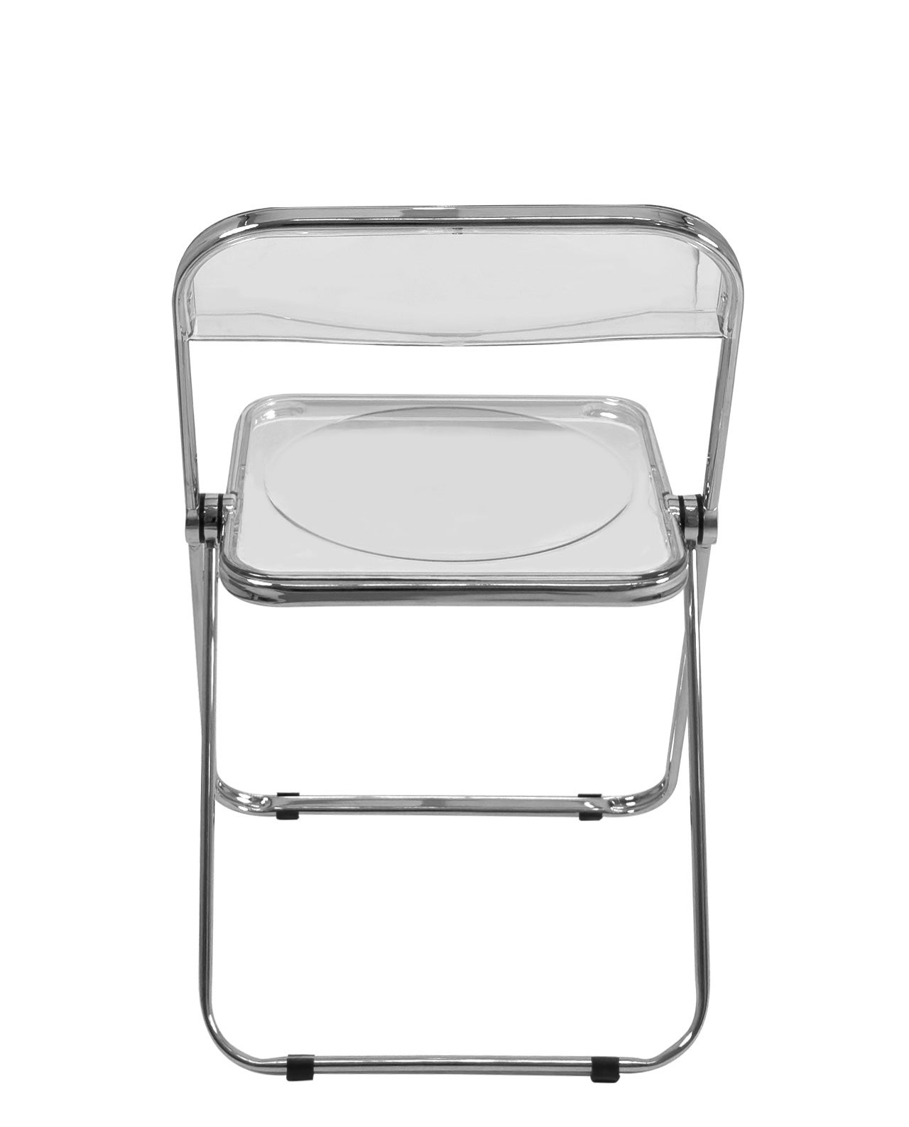 Lot 4 chaises pliantes transparentes chrome rétro vintage RAMA (Transparent) - 6