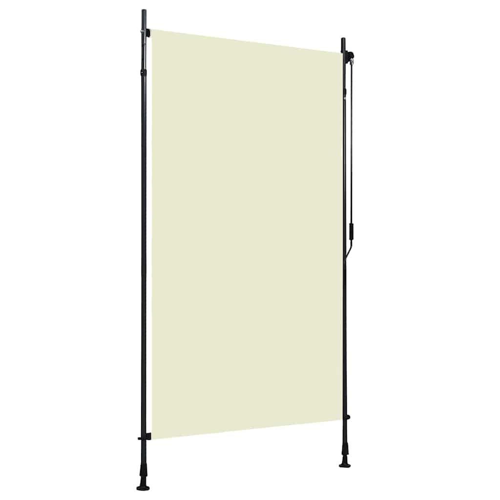 Estor enrollable exterior de 120 x 270 cm, color crema.