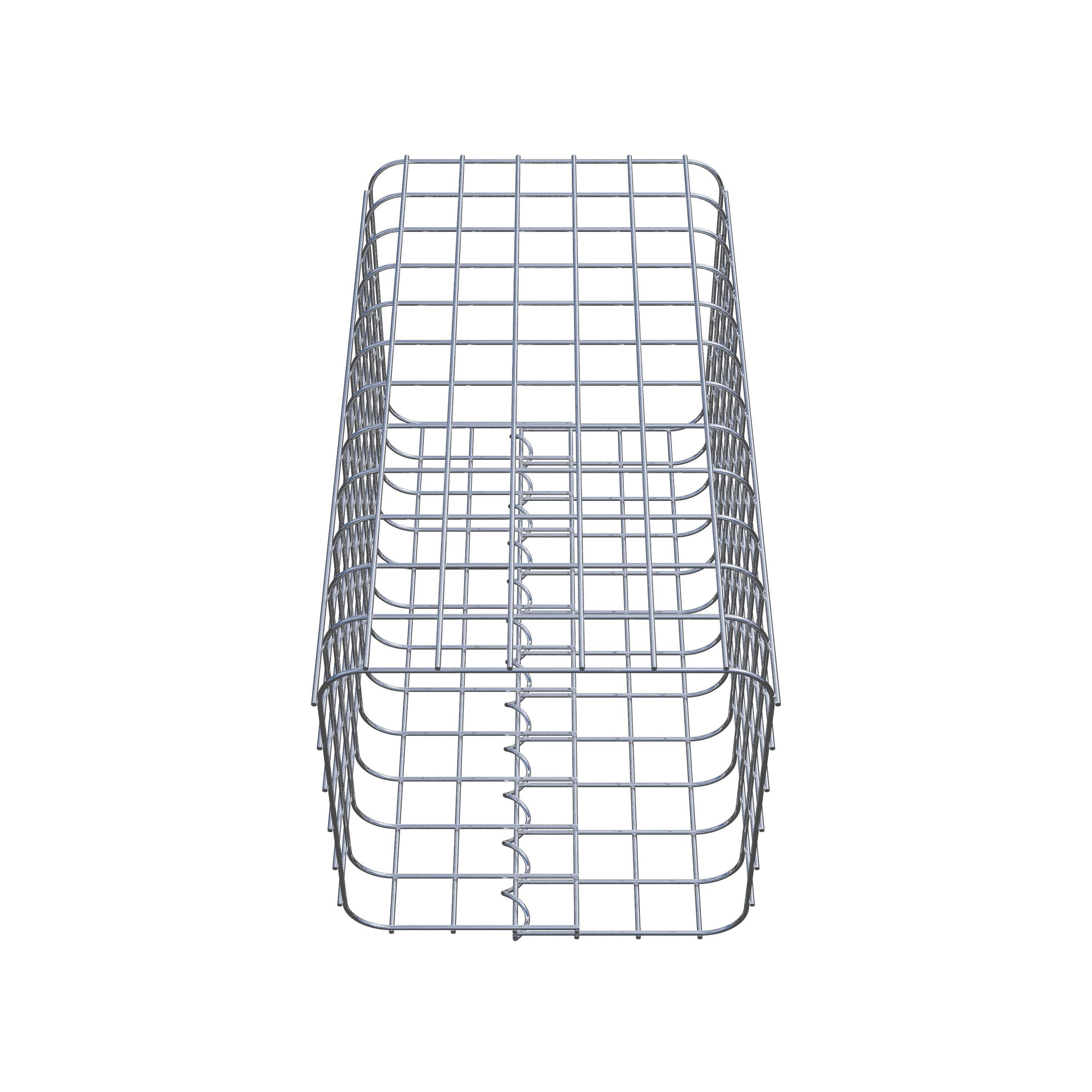 Columna de gavión cuadrada de acero galvanizado, 32x32cm, malla 5 x 5cm - altura: 60cm, para jardín o pared decorativa - 5