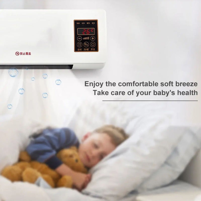 petit climatiseur mobile, double usage chauffage et climatisation, tactile, prise européenne, ventilateur, chauffage de salle de bain - 3
