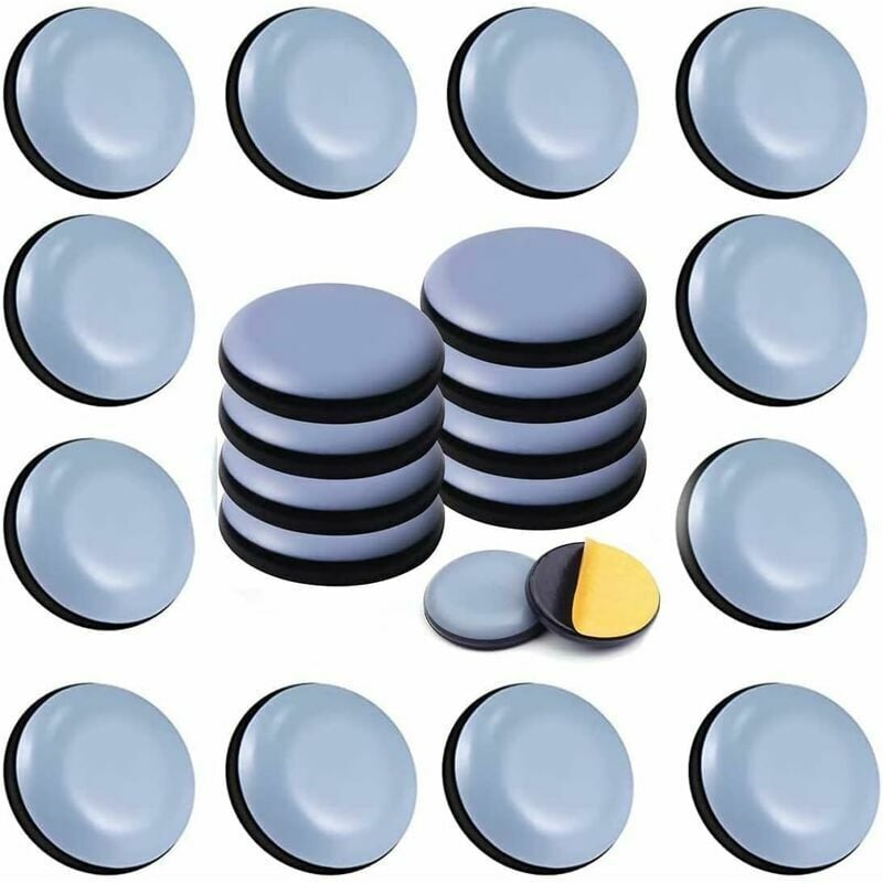 Lot De 8 Patins Glisseurs En Téflon Ronds 30 Mm - Adhésif Inclus, Neufs