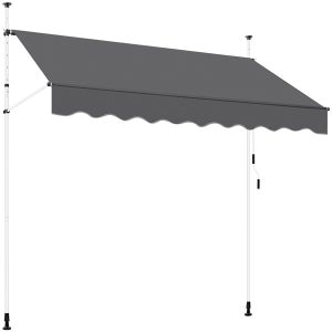 Yaheetech Store Banne Manuel sans Percement pour Balcon 250 x 120 cm