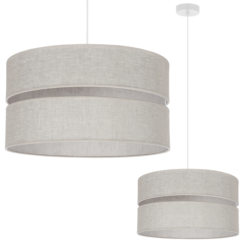 Lampă suspendată de tavan Light Home LH Len Duo 1x E27 60W alb/bej