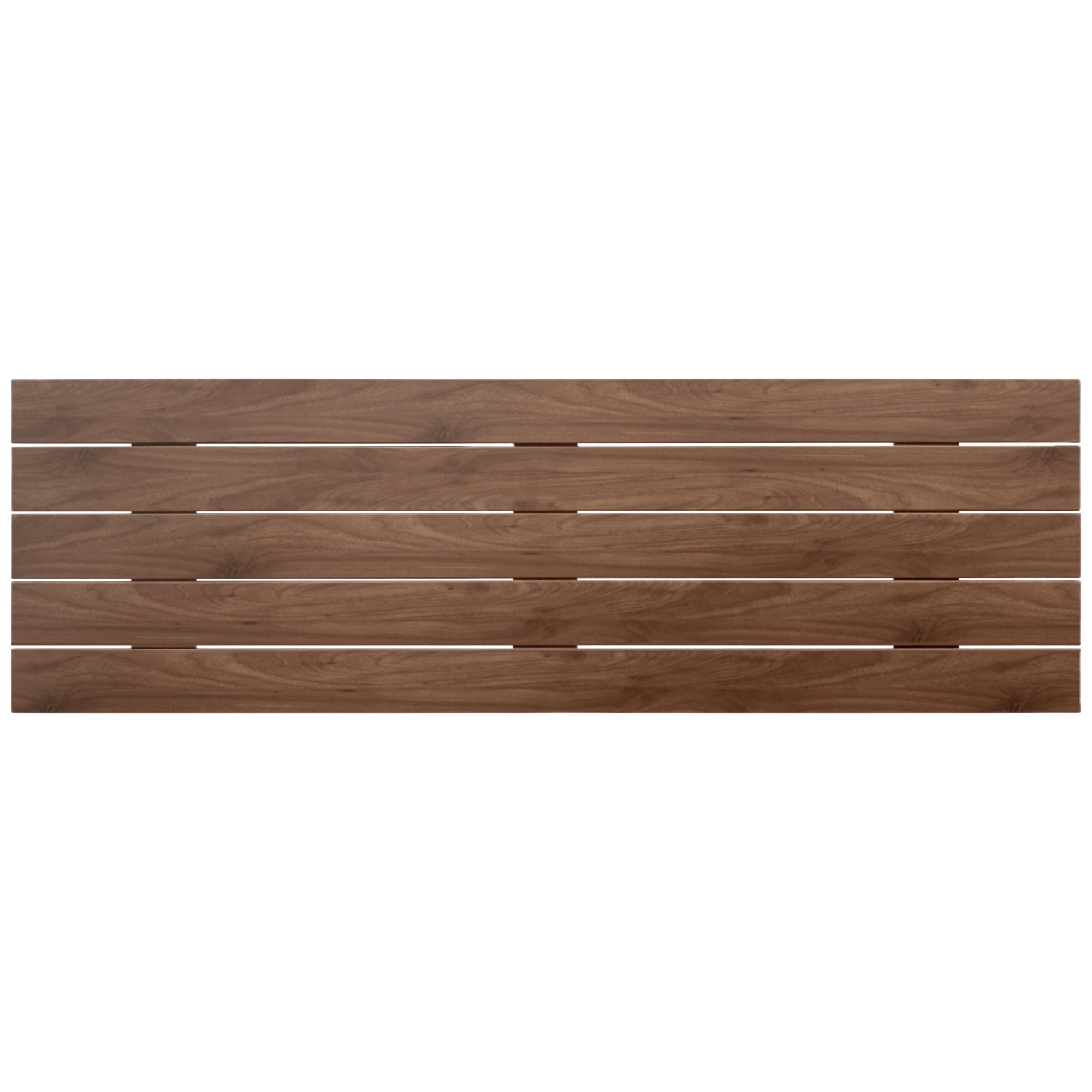 DHOME Cabecero de Madera reciclada DM Estilo Palet Horizontal Cama Palets Herrajes incluidos (135cm, Nogal Madera) - 3