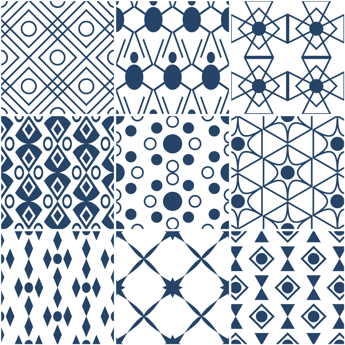 9 adesivi piastrelle di cemento scandinavo Latham - Sticker adesivo - adesivi murali - 9stickers15x15cm - 2