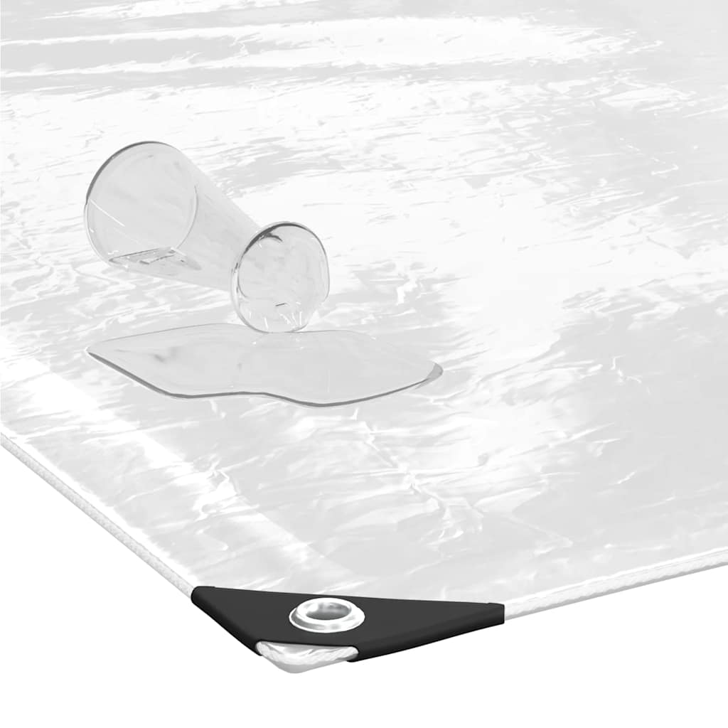Lona protetora transparente com ilhós em PVC 4x10 m - COMFORTXL - 4