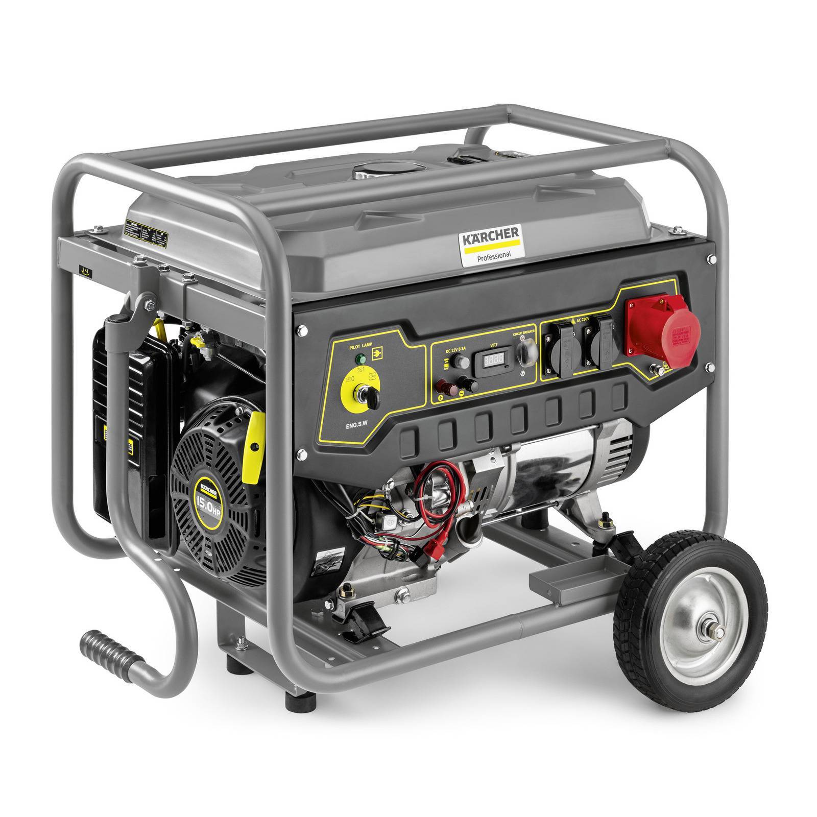 Groupe électrogène 7kW triphasé 400V moteur à essence 4 temps 25L PGG 8/3 Karcher - 6