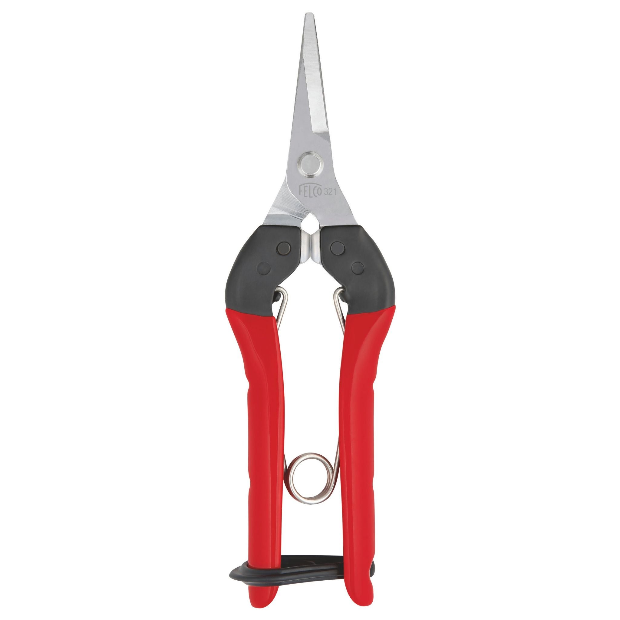 FELCO 321 Forbici da raccolta/lettura (per steli di frutta / fiori + verdura, forbici compatte con manico in acciaio, lama dritta, per destrorsi + man
