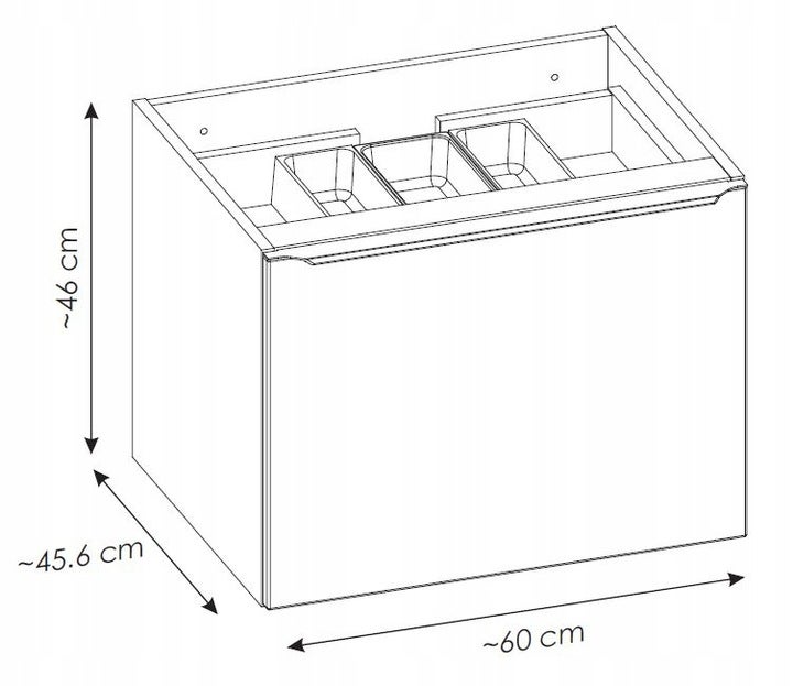 Szafka łazienkowa SANTA FE 140 cm taupe z regałem pod umywalki - 8