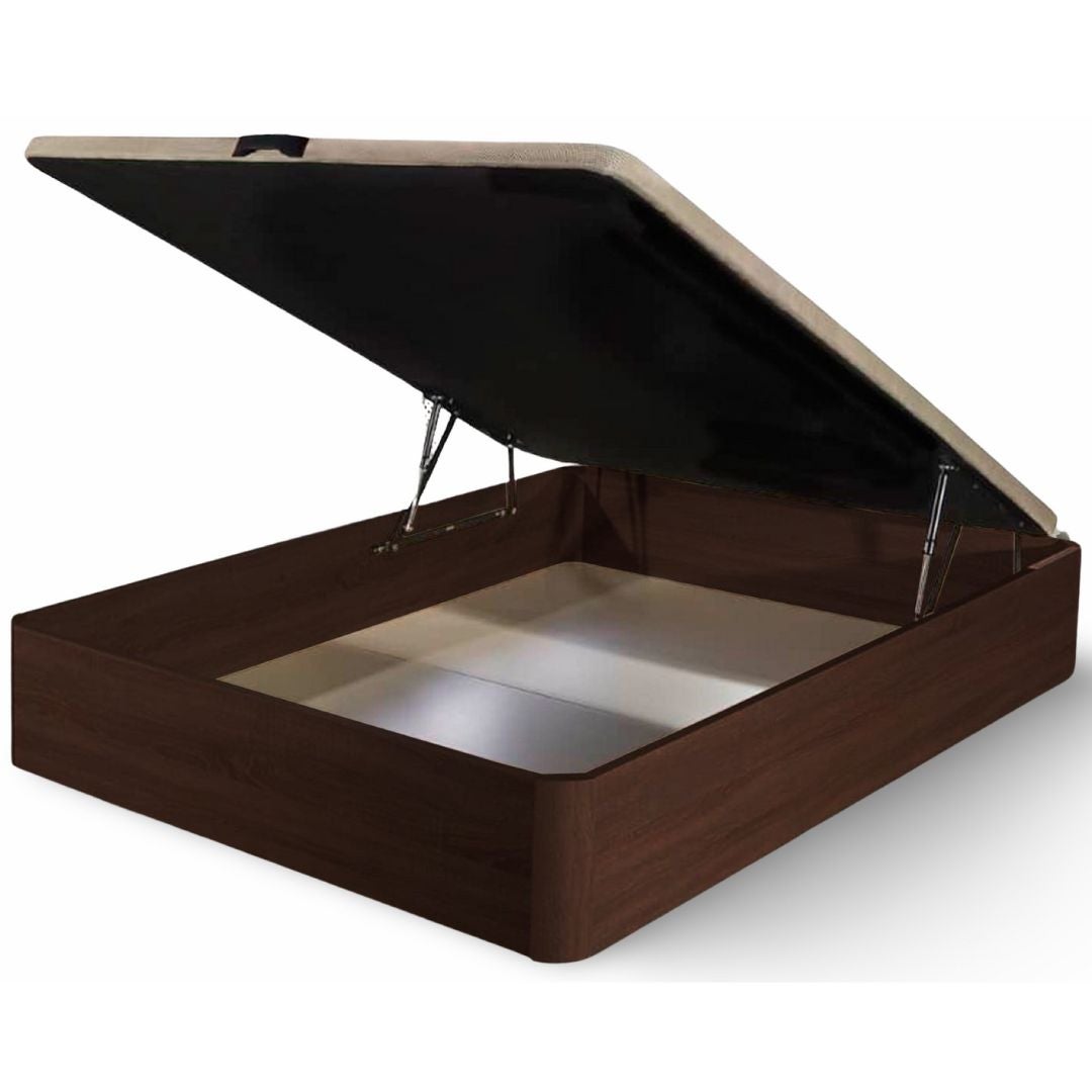 DESCANSIN Pack Colchón + Canapé Abatible De Madera 135x190 Cerezo – Cama Matrimonial Con Canapé De 28cm De Alto