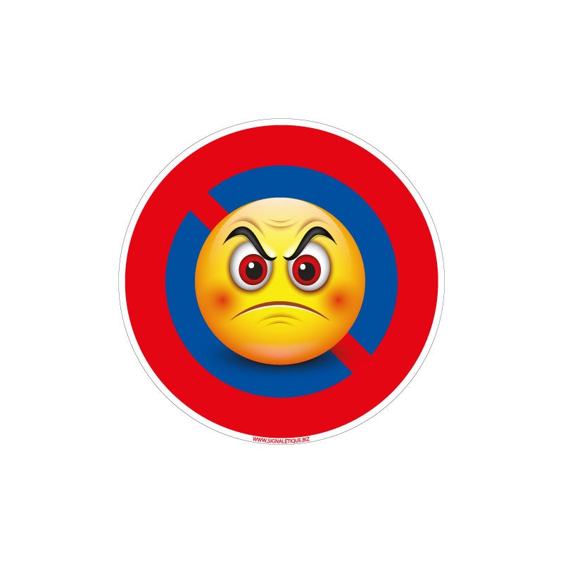 PANNEAU SMILEY PAS CONTENT (L0300) Diamètre 350 mm Matière Aluminium ...