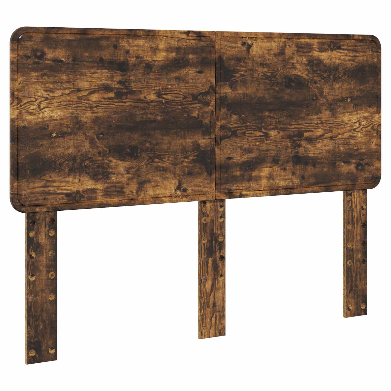 Cadre de lit chêne fumé 140 x 190 cm en bois de pin massif - 6