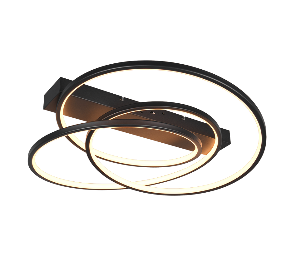 Lampa wisząca DARVIN LED 34W Odcienie bieli 4500lm czarna wym: 16 x 64 x 49 cm Trio