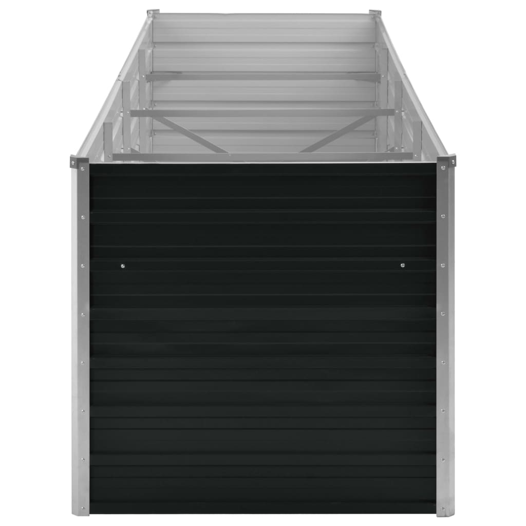 Maison Exclusive - Lit surélevé de jardin Anthracite 320x80x77 cm Acier galvanisé - 4