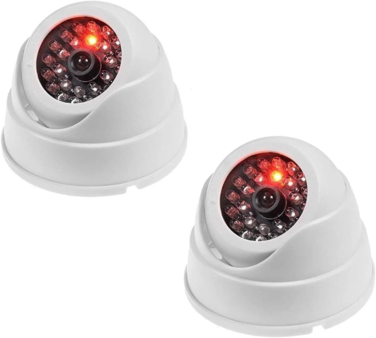 Confezione 2 Telecamere Finte VI22 Bullet – Sorveglianza Simulata Con LED, Interna/esterna, Wi-Fi Finto