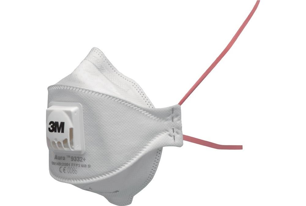 Masque 3M Aura 9332 anti-poussières pliable FFP3 avec soupape x 10 - 7