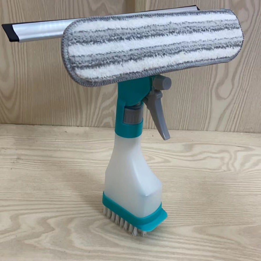 Nouvel outil multifonction pour le nettoyage des vitres, kit 4 en 1 comprenant une raclette et un pulvérisateur pour fenêtres, miroirs - 2