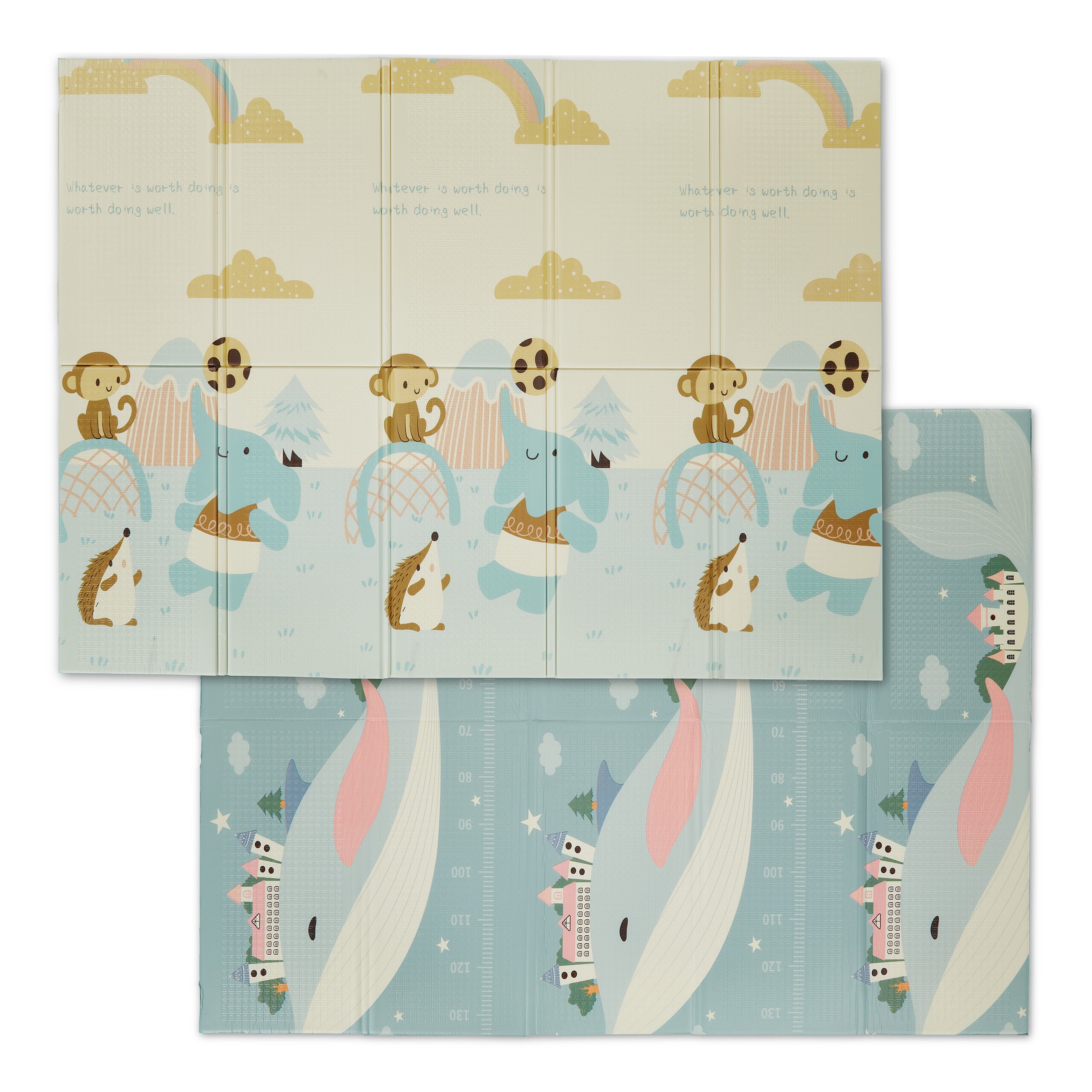 Gommapiuma Atossica Neonati Tappeto Gioco Per Bambini Relaxdays 200x150 Cm | Gomma XPE Atossica, Double-Face Colorato | Pieghevole Tappeto Gattonamento Neonati