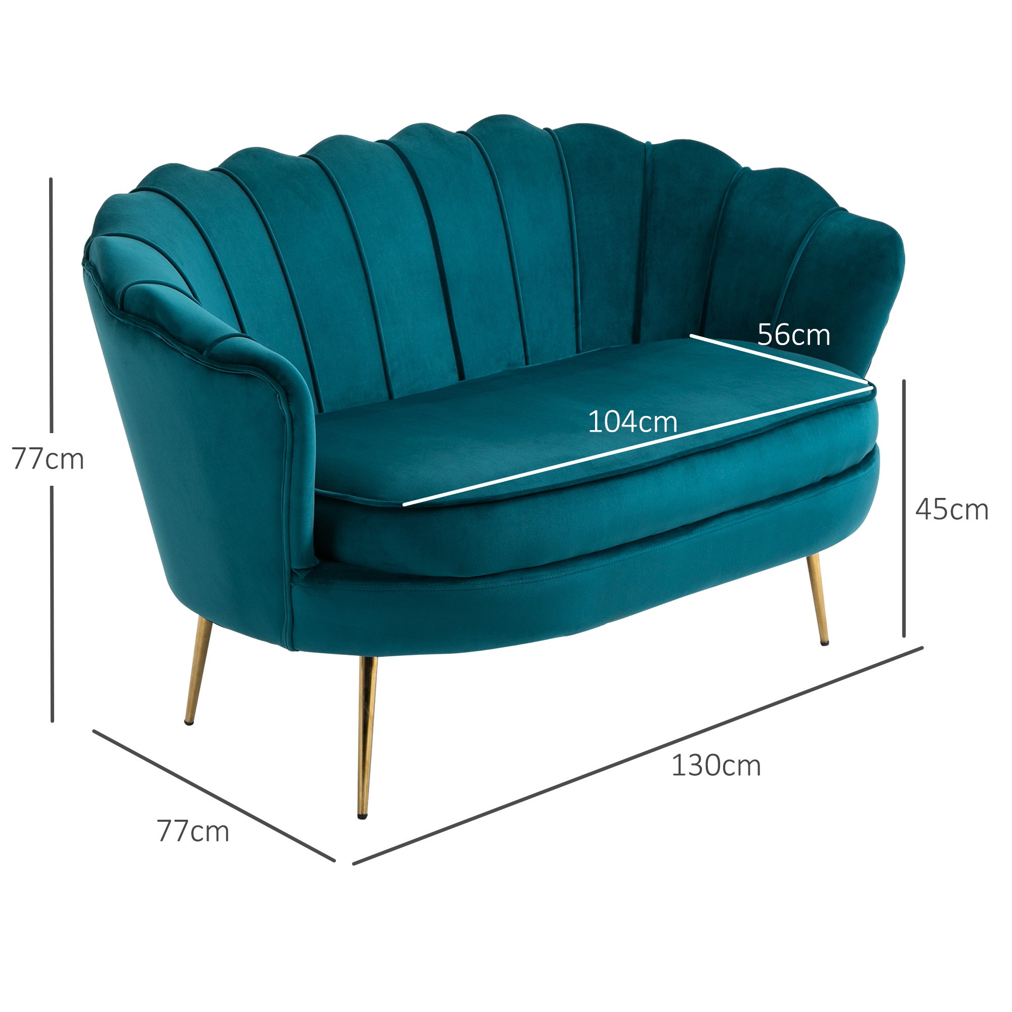 canapé tissu Polyester HOMCOM - 3