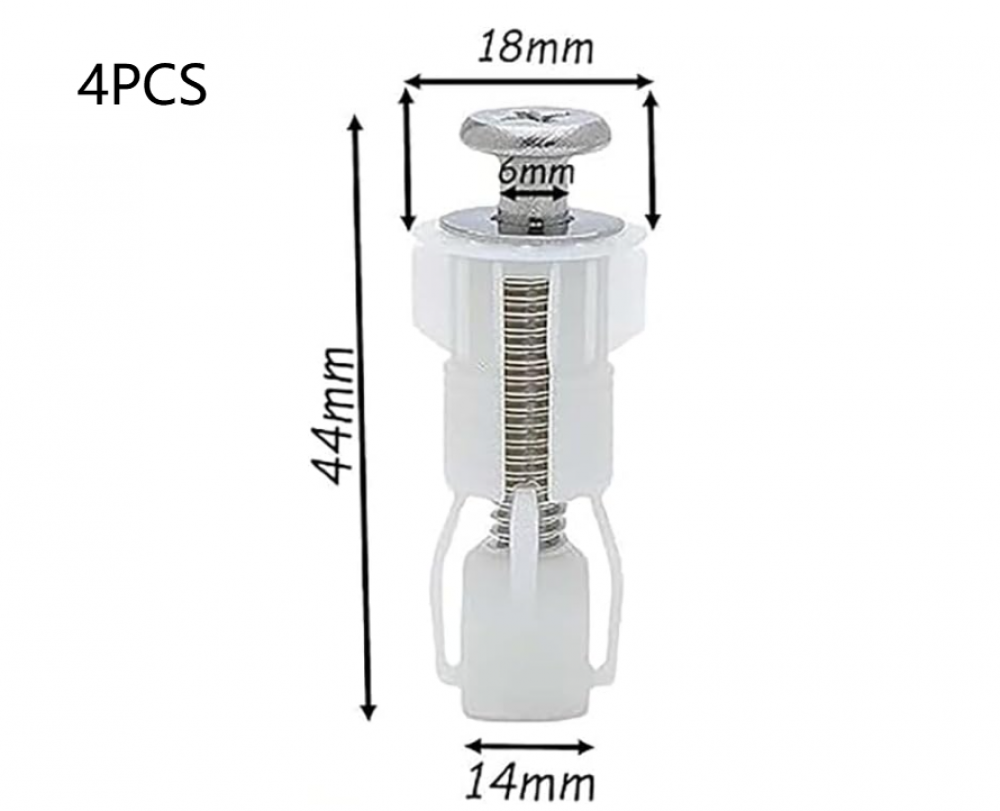 Lot de 4 Vis d'Expansion Universelles pour Sièges de Toilette, Fixation Abattant WC et Accessoires de Raccordement - 2