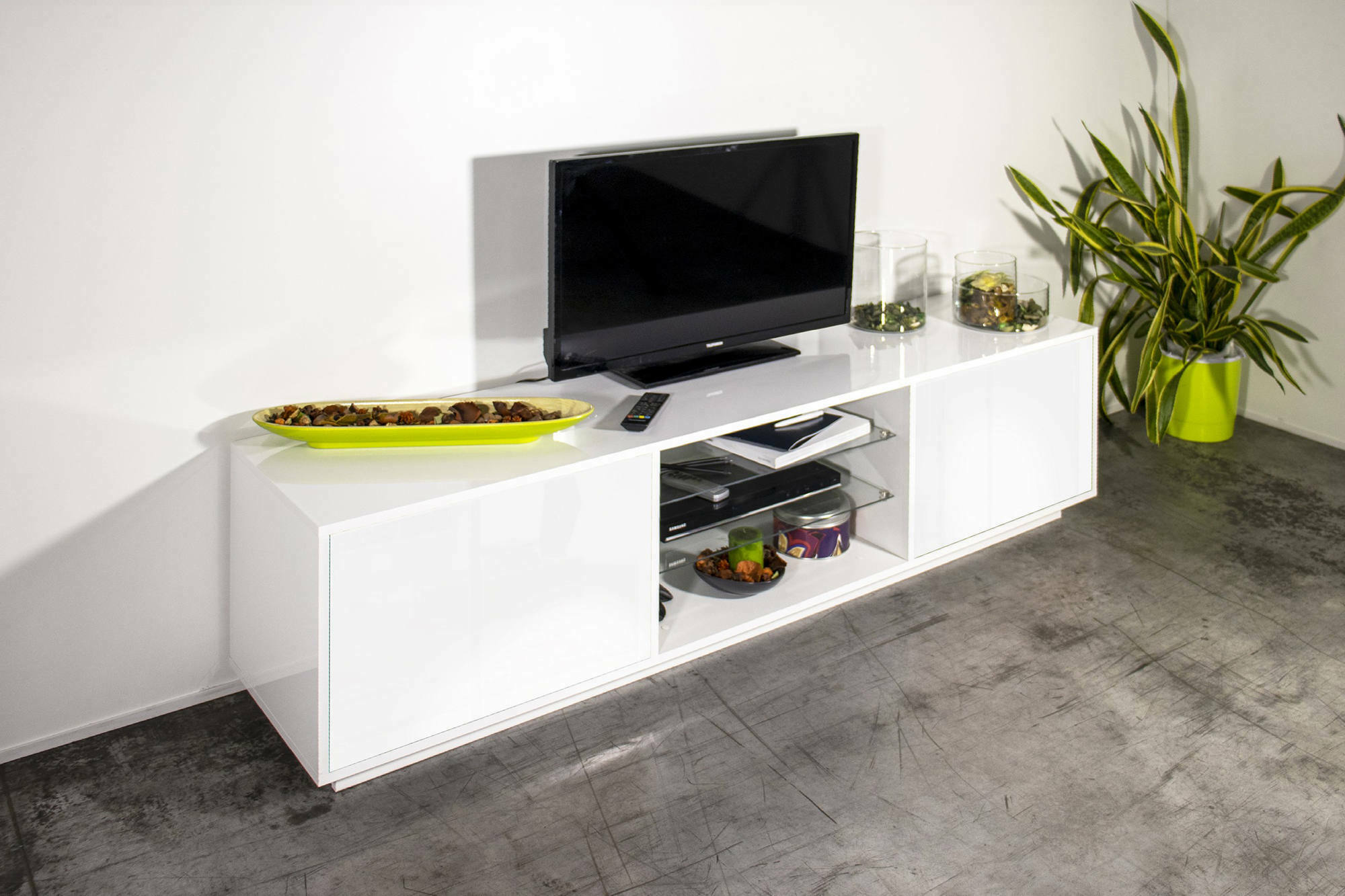 Meuble Tv Paride Buffet Bas De Salon Avec Portes Base Pour Meuble